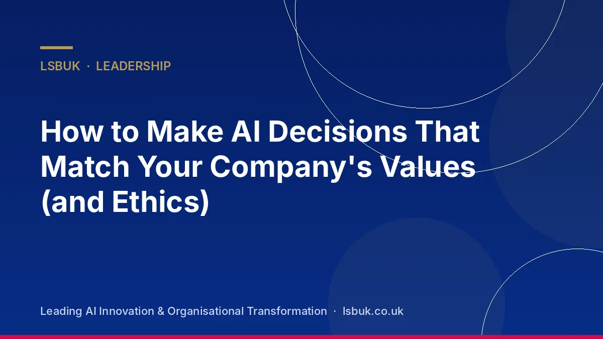 A leadership team discussing values and principles for AI use