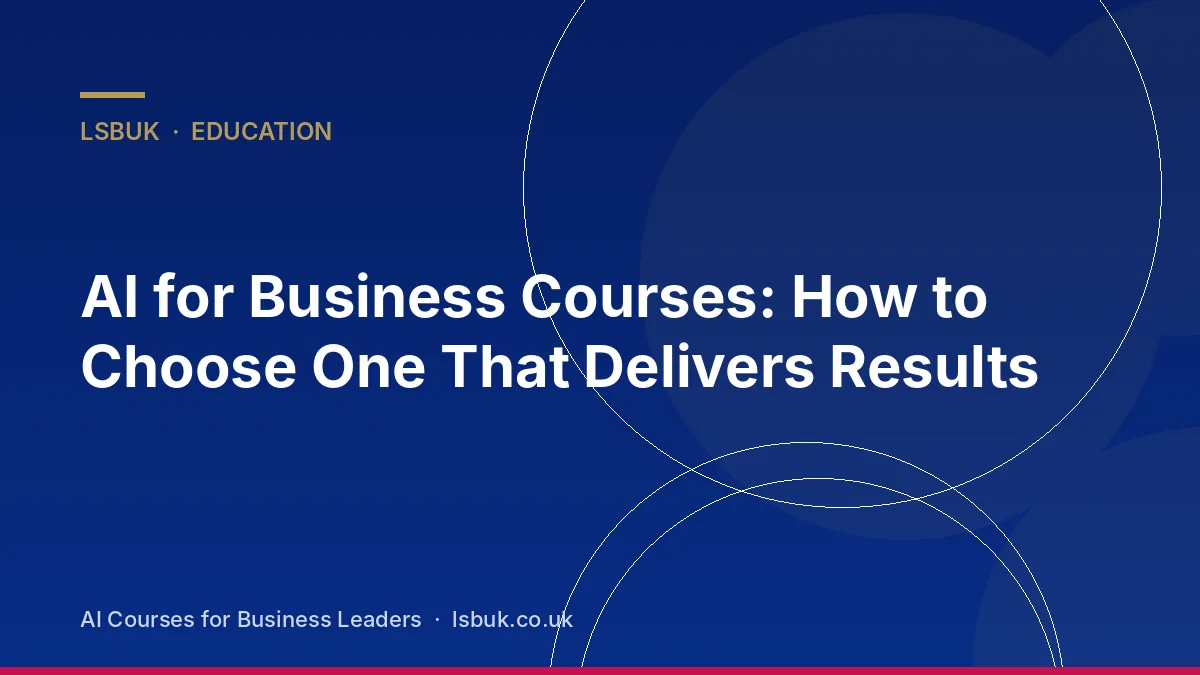 Business professionals comparing AI for business courses