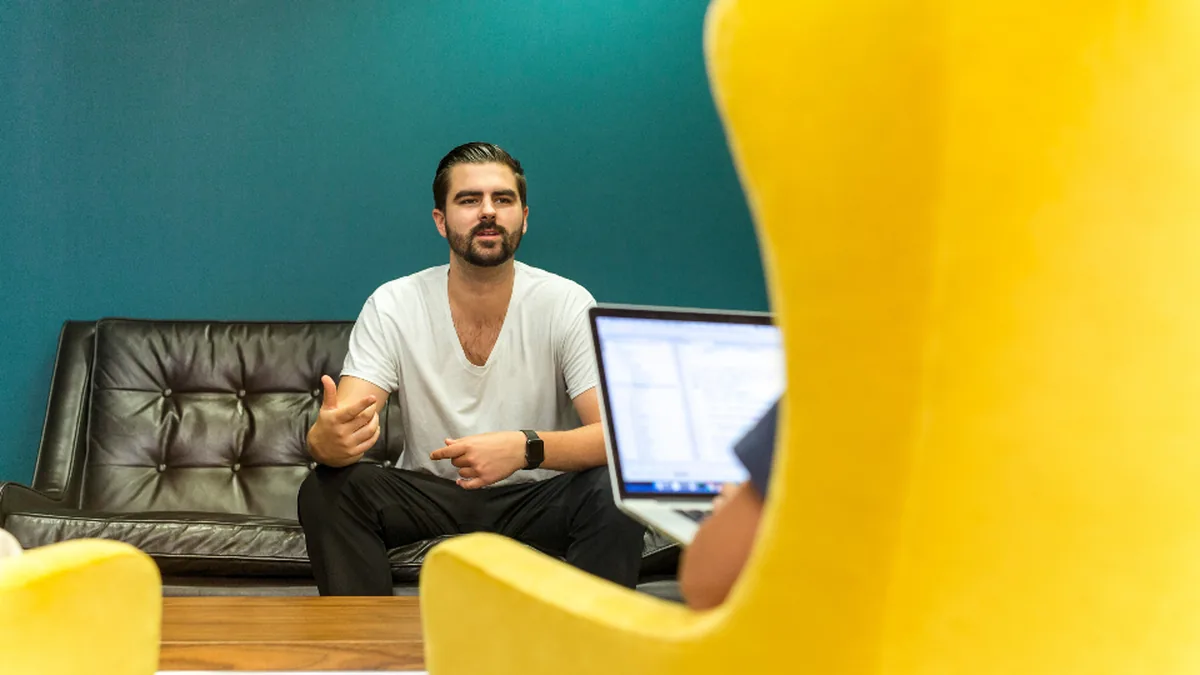 A recruiter reviewing candidate profiles