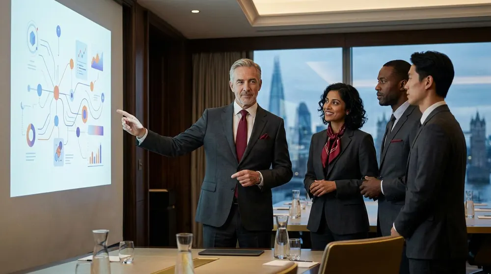 The components of a one-page AI strategy laid out for a leadership team