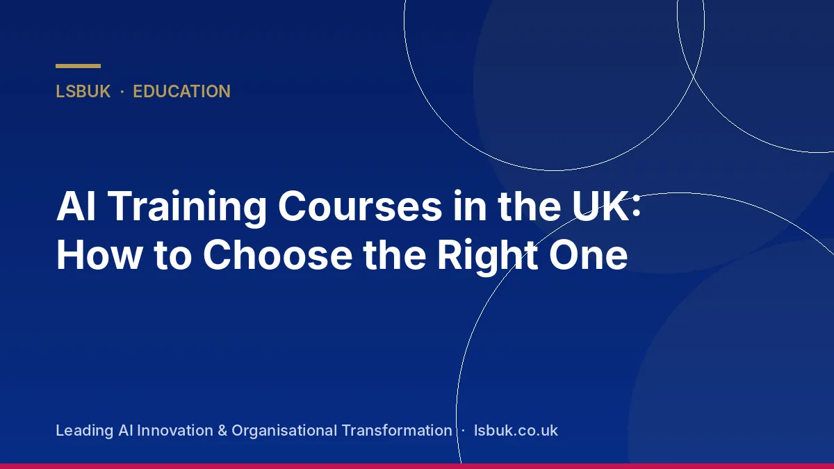 A professional comparing UK AI training courses on a laptop