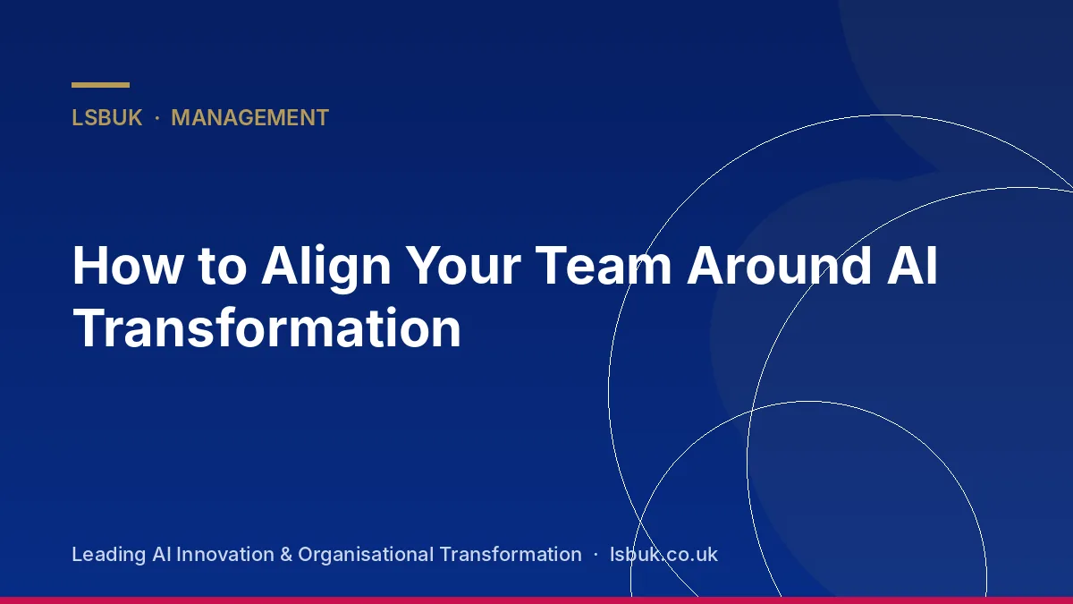 A manager facilitating a team alignment workshop on AI