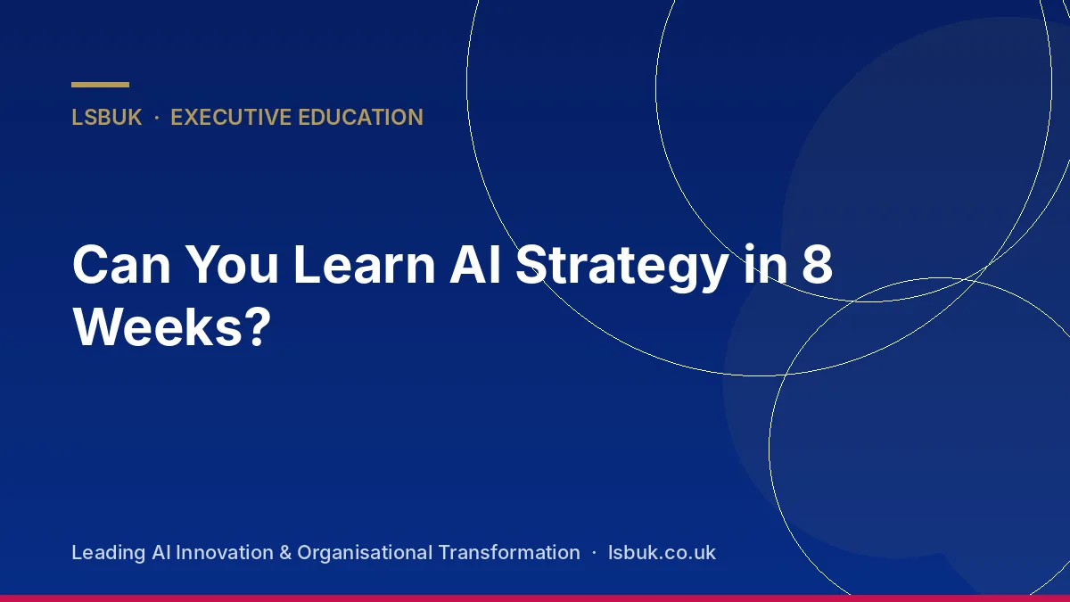 A calendar showing an eight-week AI learning plan