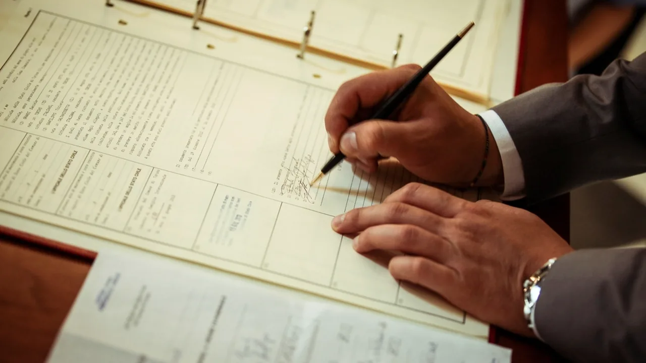 Signing a contract agreement