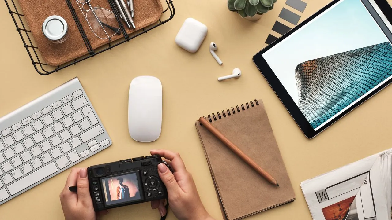Marketers comparing campaign materials in a creative workspace