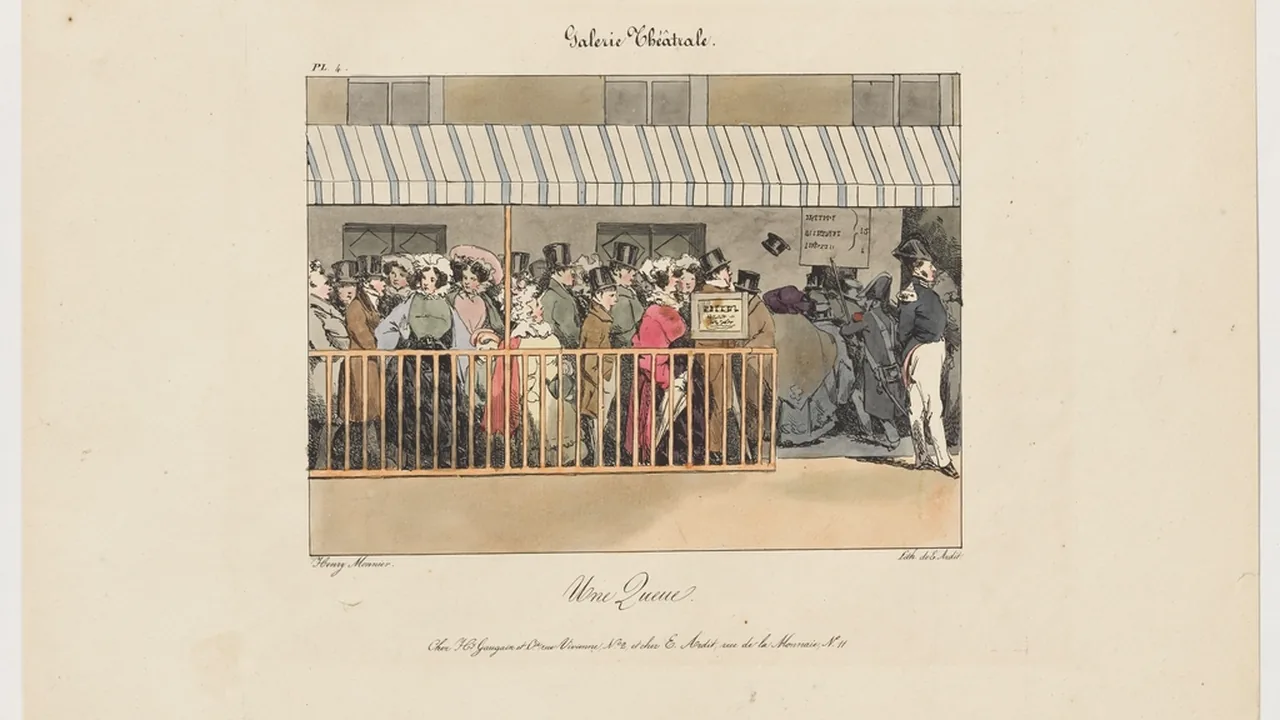 A crowd of people representing job market competition