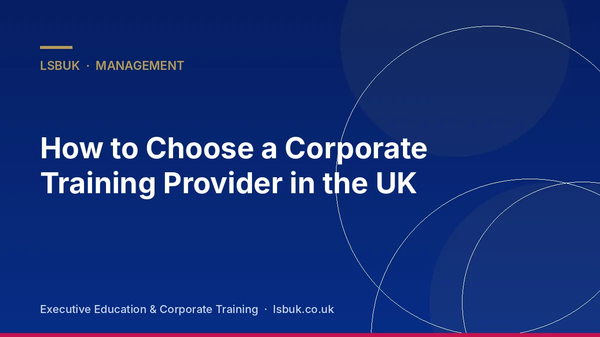 An HR manager comparing corporate training providers
