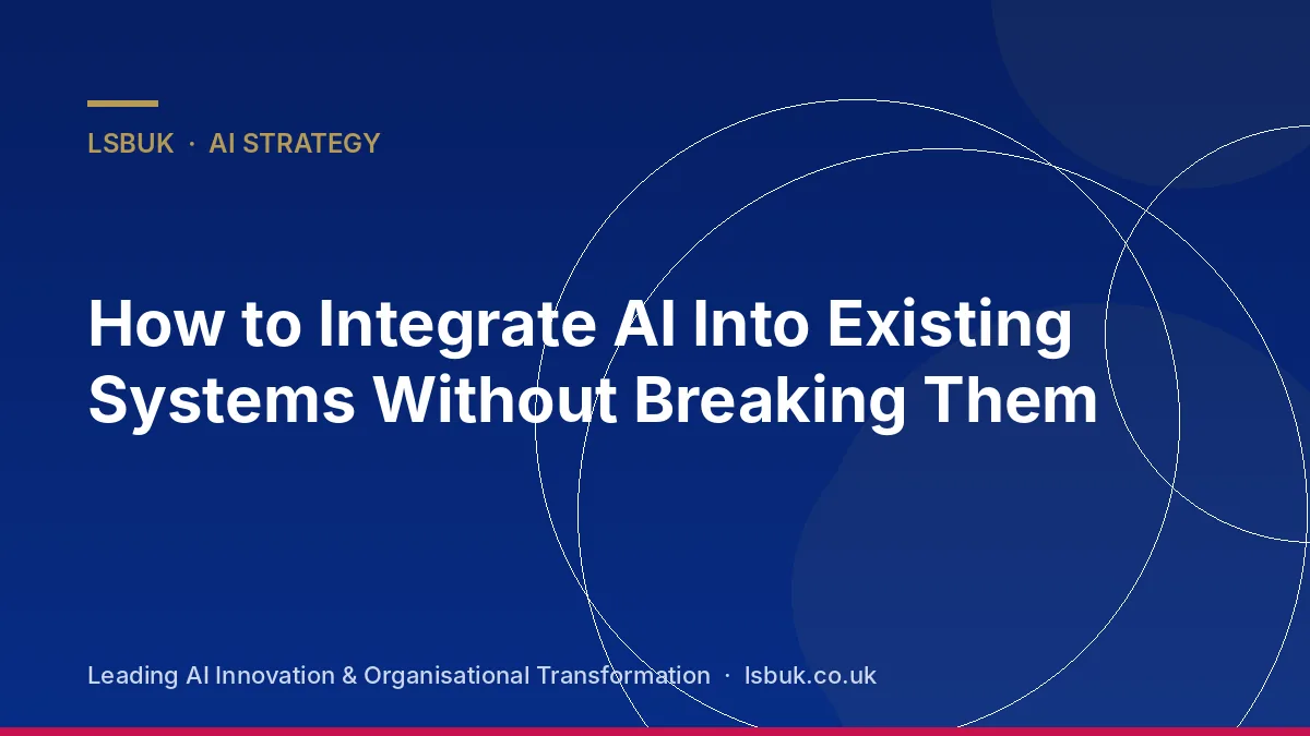 A diagram of AI connecting carefully to existing business software