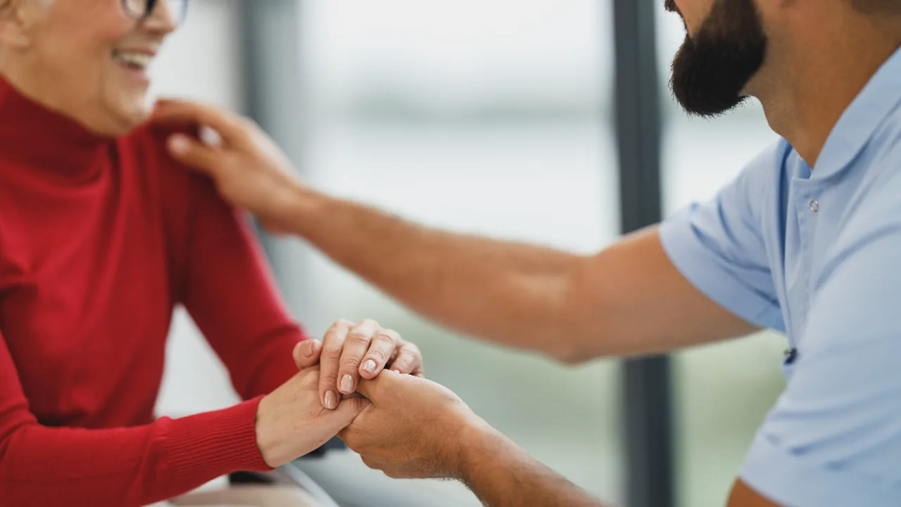 A healthcare professional and a teacher at work