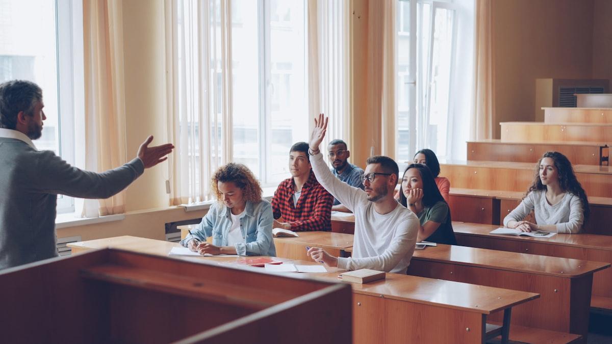 Students in a lecture hall, the setting looks similar whether you are at a university, a business school or a college, but what they offer can be very different