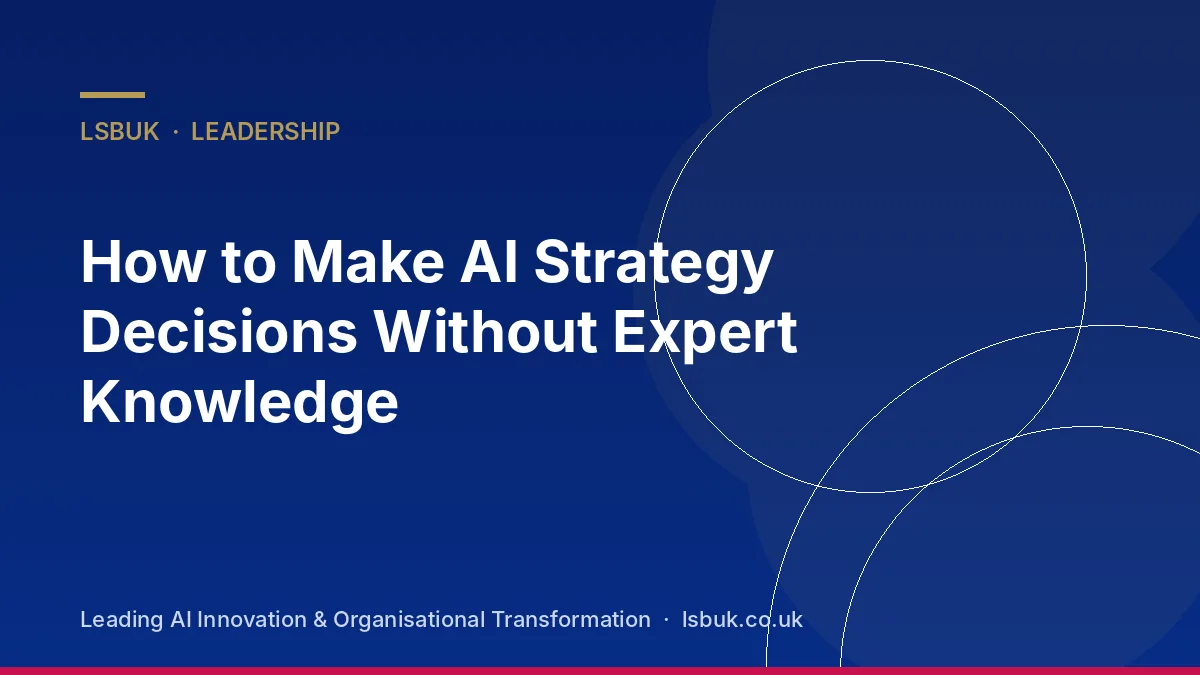 A leader weighing AI options with a simple decision framework