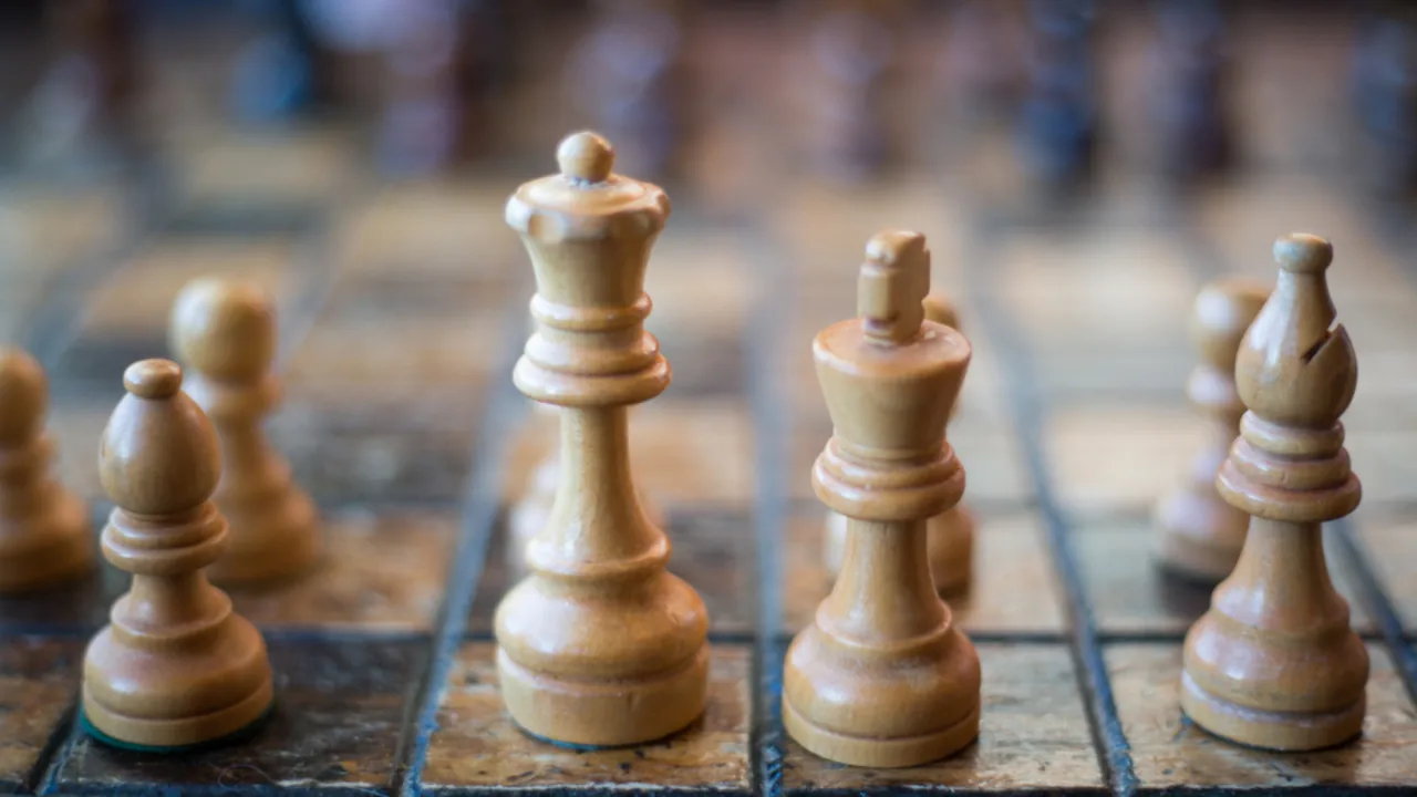 A chess board representing negotiation strategy