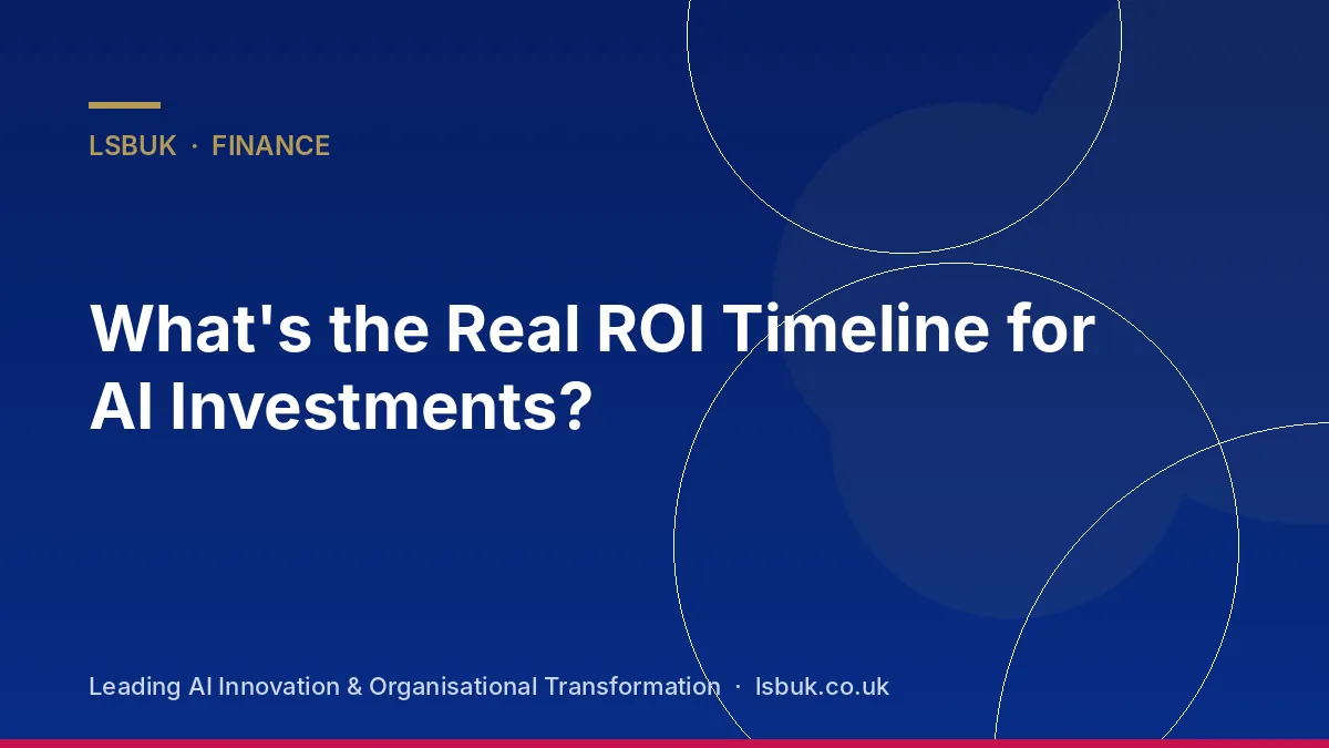 A line chart showing AI investment costs and returns over 24 months