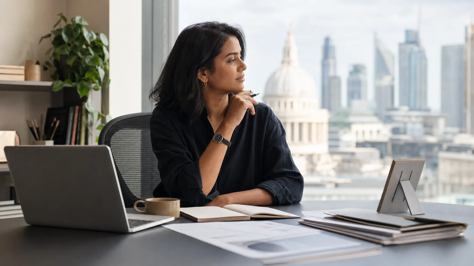 Professional considering realistic expectations for fulfilment and meaning at work