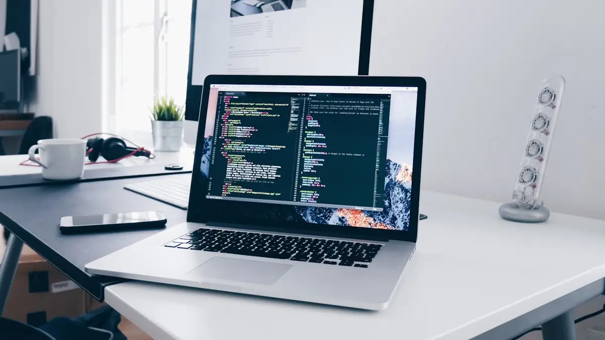 Python code on a laptop screen