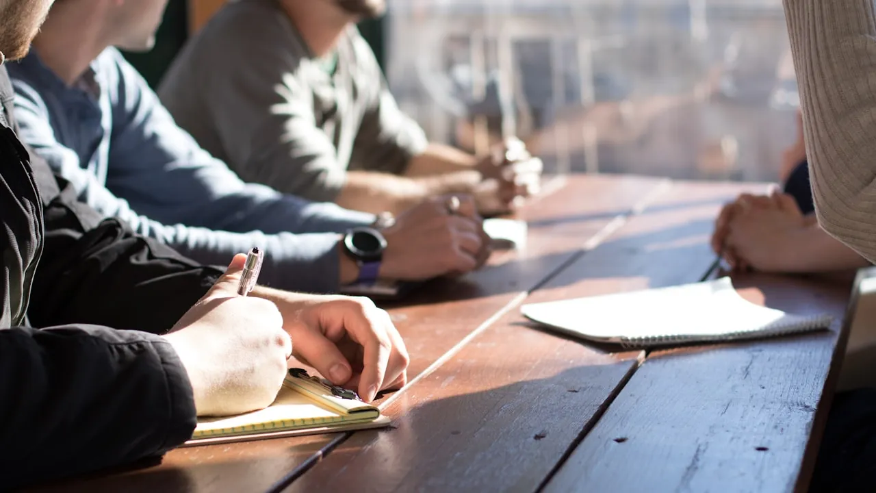A marketing team reviewing analytics together
