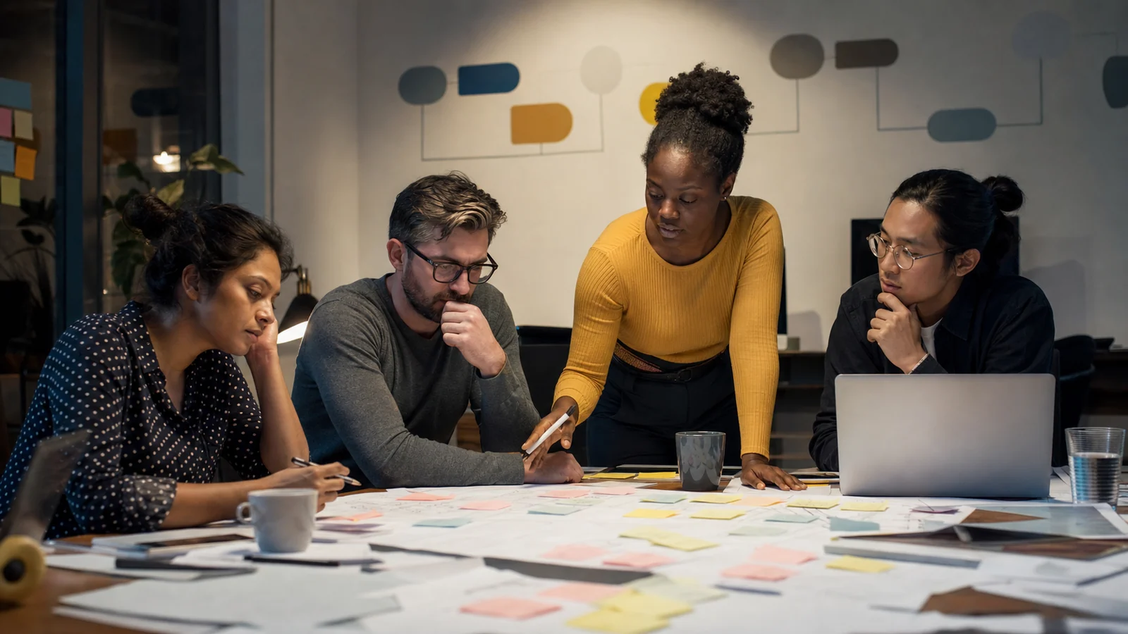 Project team staying focused and motivated during a challenging phase of work