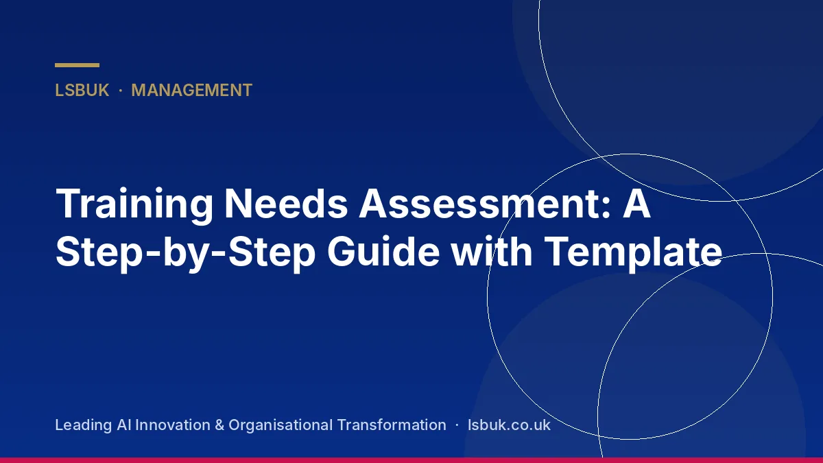 A manager reviewing a training needs assessment with a team