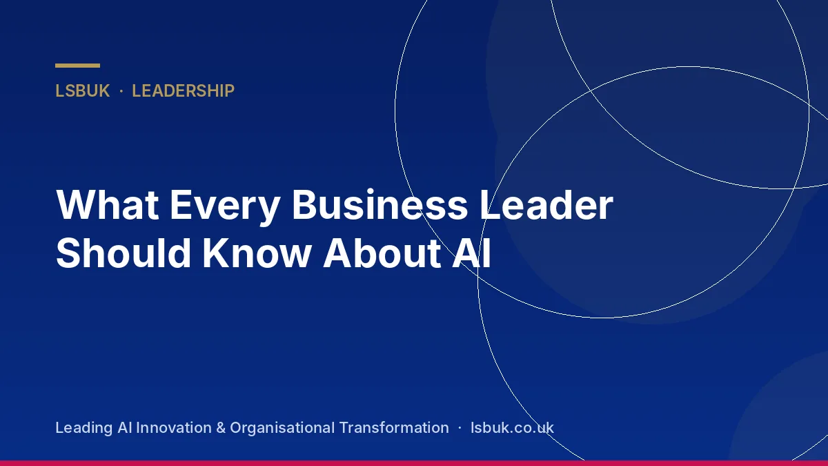A business leader reading about AI in a calm office setting