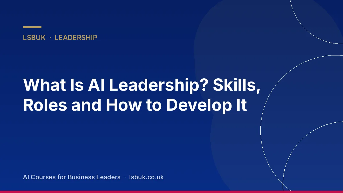 A senior leader presenting an AI roadmap to colleagues