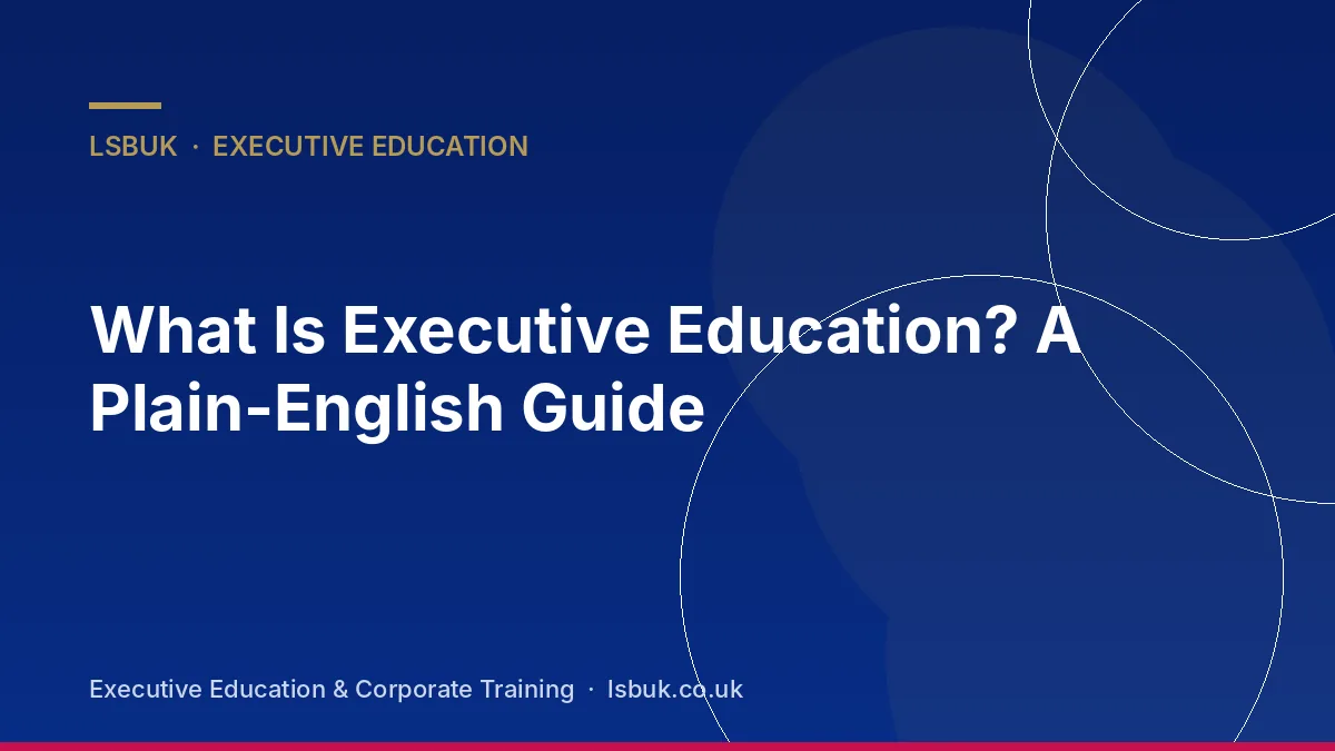 Professionals in an executive education session in London