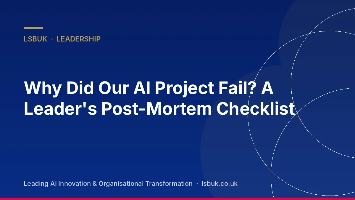A project team reviewing a failed AI pilot around a table